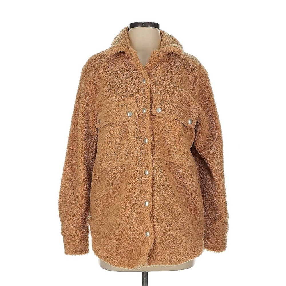 BLANK NYC Faux Fur Teddy Shacket Jacket Medium